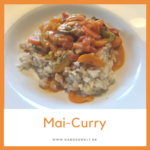 veganes vegetarisches Curry aus Gemüse und Reis