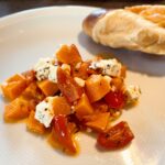 Auflauf mit Süßkartoffeln, Tomaten und Feta